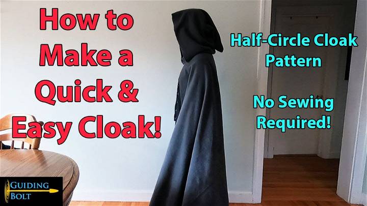 Simple Half Circle Cloak Pattern