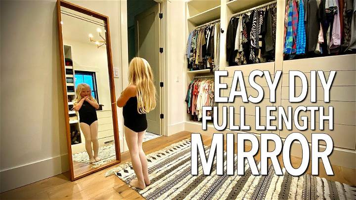 Simple DIY Full Length Mirror Frame