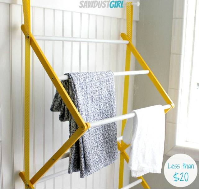 Simple DIY Hanging Drying Rack