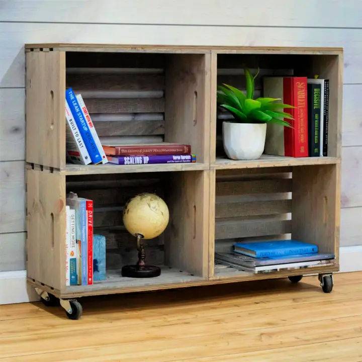 How to Make a Bookcase With Plywood and Crates