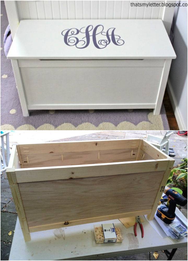 Simple DIY Toy Box With Lid
