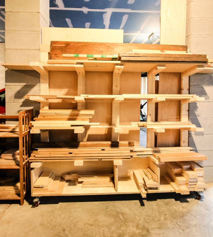 Simple Lumber and Scrap Wood Storage Rack