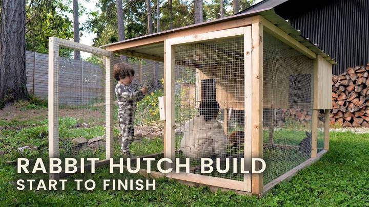 Simple Minimalist Rabbit Hutch Using Recycled Material