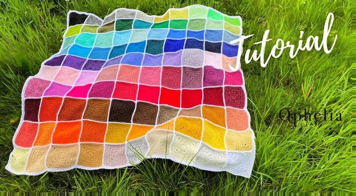 Crochet Solid Granny Square Blanket Pattern