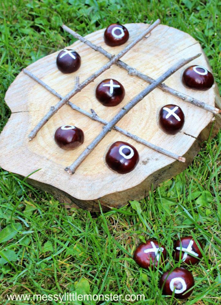Tic Tac Toe Game Nature Craft for Kids