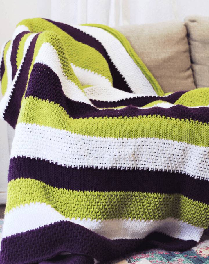 Tunisian Crochet Twin Size Blanket Pattern