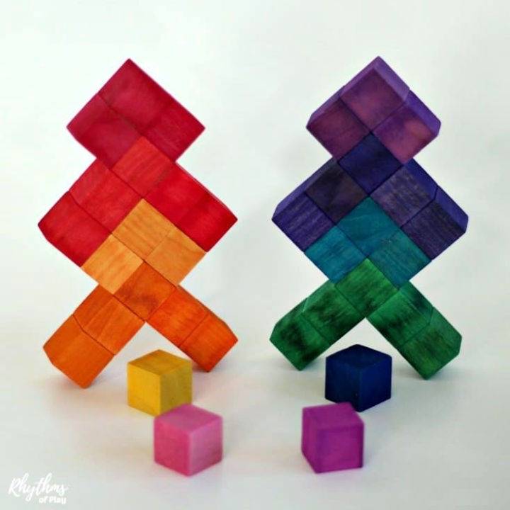 Waldorf Square Geometric 3D Wooden Puzzle Blocks