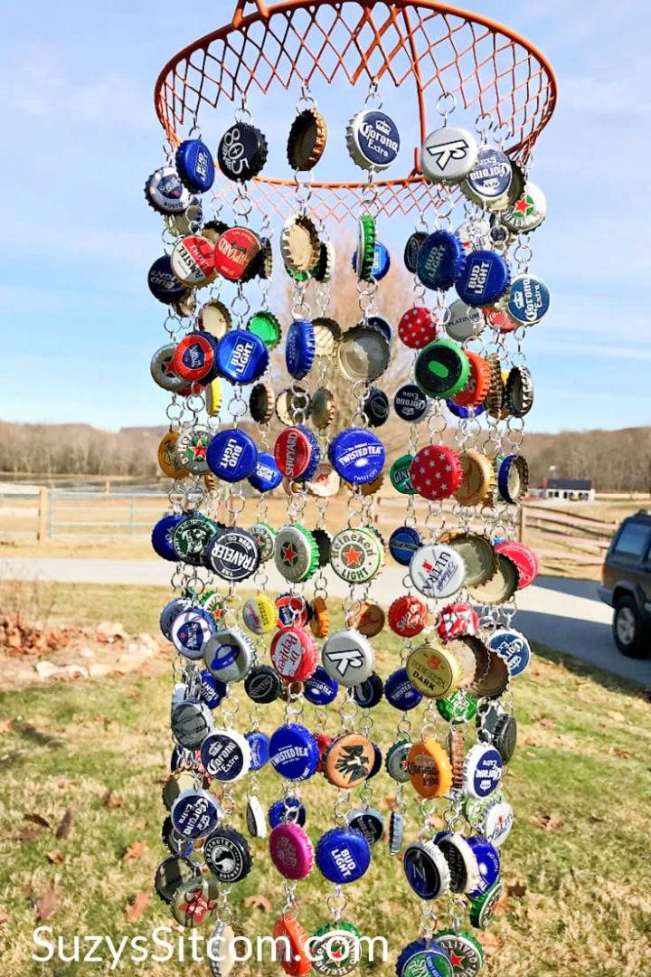 Wind Chime Out of Recycled Bottle Caps
