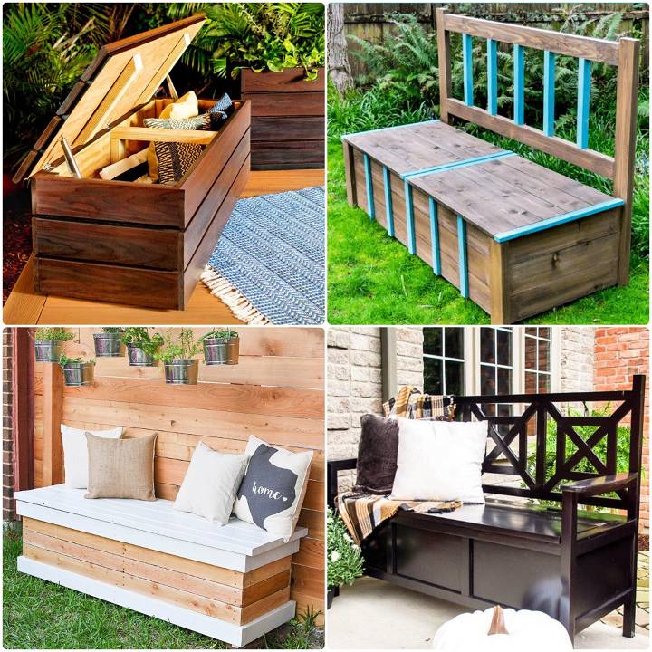 diy outdoor storage bench ideas