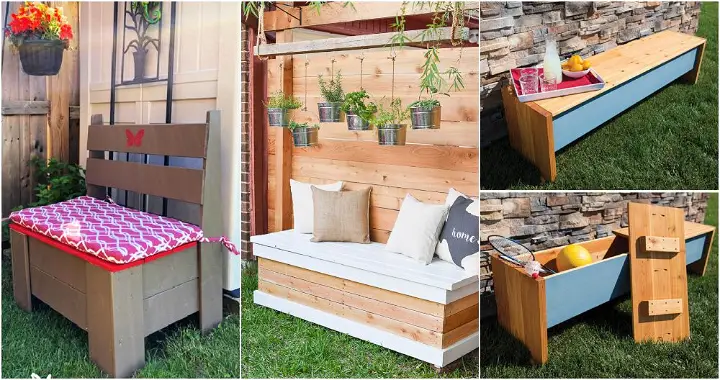 DIY Outdoor Storage Benches • The Garden Glove