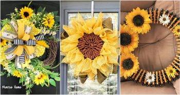 diy sunflower wreath ideas