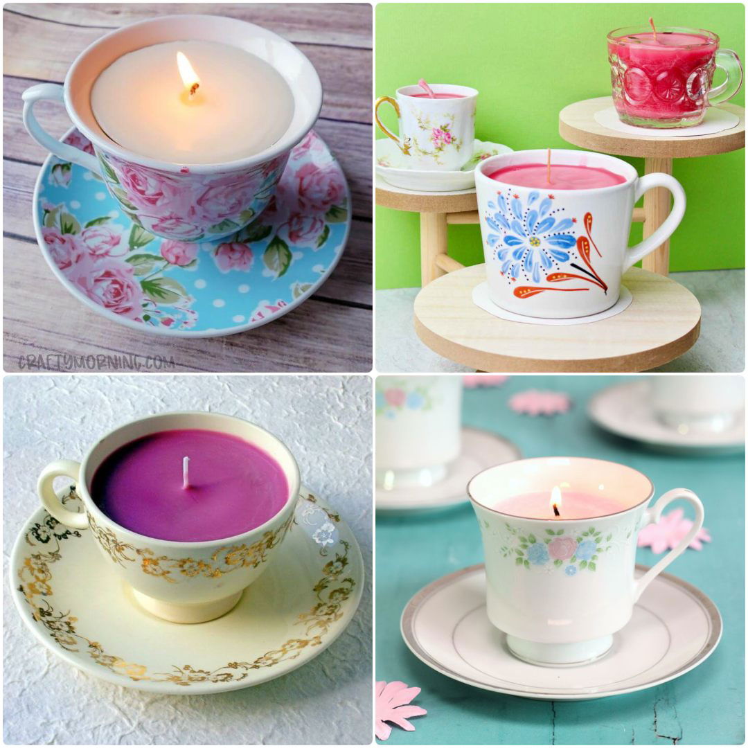 diy tea cup candles