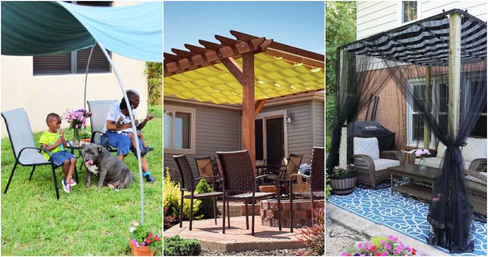cheap diy sun shade ideas for your patio