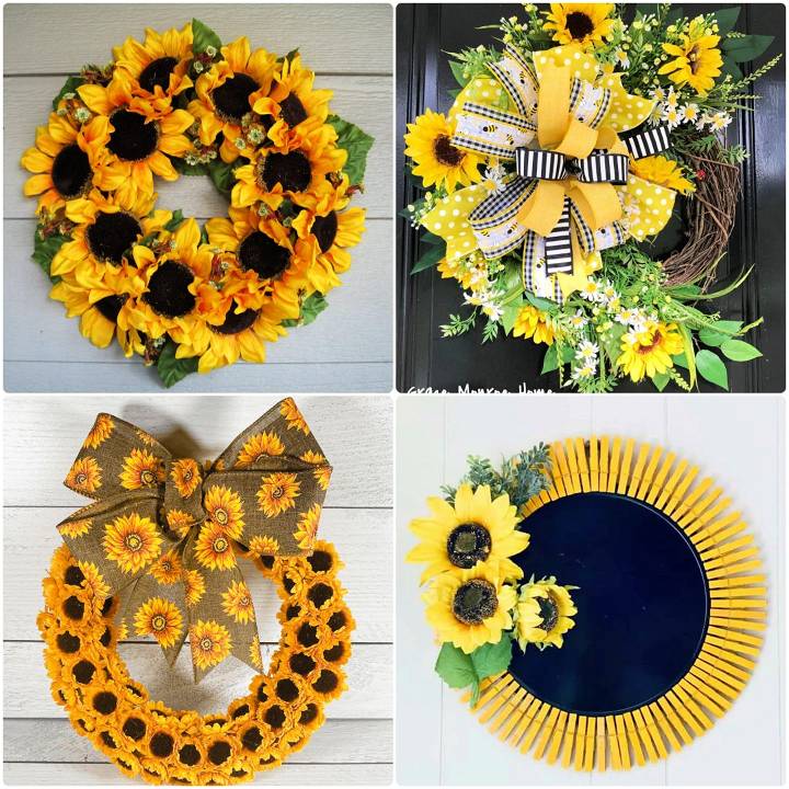 easy diy sunflower wreath ideas