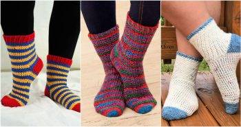free crochet sock patterns to get cozy socks - step by step crochet sock pattern