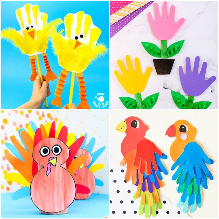fun handprint crafts for kids