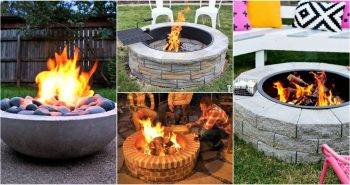 homemade diy fire pit ideas for backyard