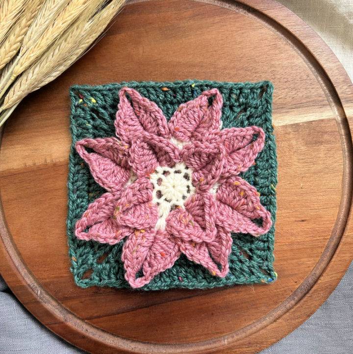 Adorable Crochet Granny Square Flower Idea