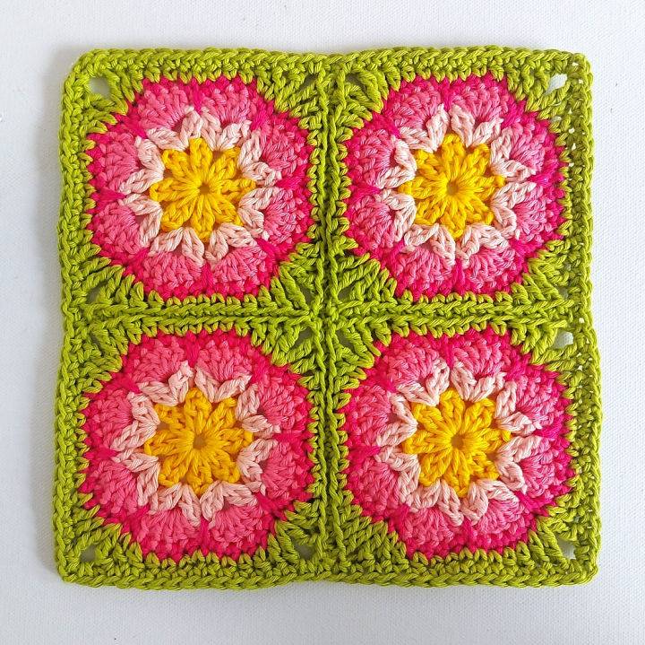 Beautiful Crochet African Flower Granny Square Pattern