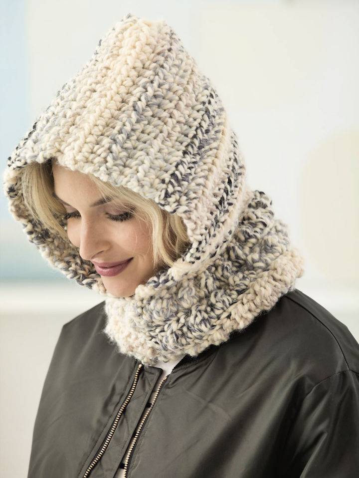 Crochet Cozy Bobble Hood - Step by Step Instructions