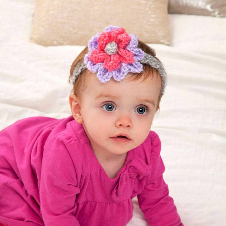Crochet Bloomin' Baby Headband - Free PDF Pattern