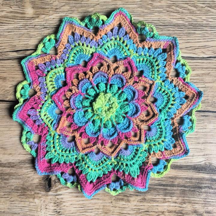 Crochet Flower Mandala Free PDF Pattern