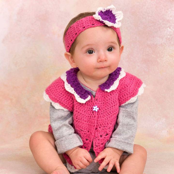 Crochet Flower Petal Baby Headband Pattern