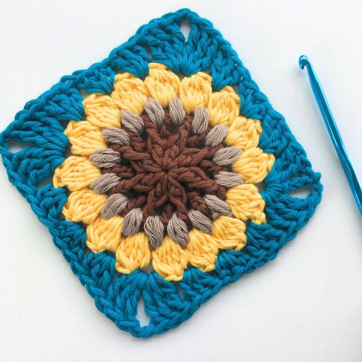 Crochet Sunflower Lovers Granny Square Pattern