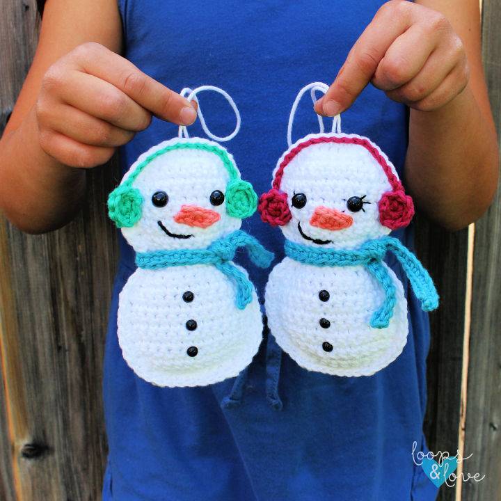 Crocheted Ragdoll Snowman Free Pattern
