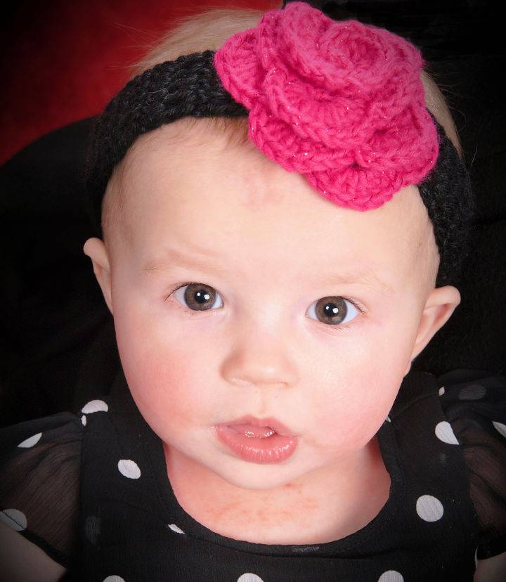 Cute Crochet Rosette Flower Headband Pattern