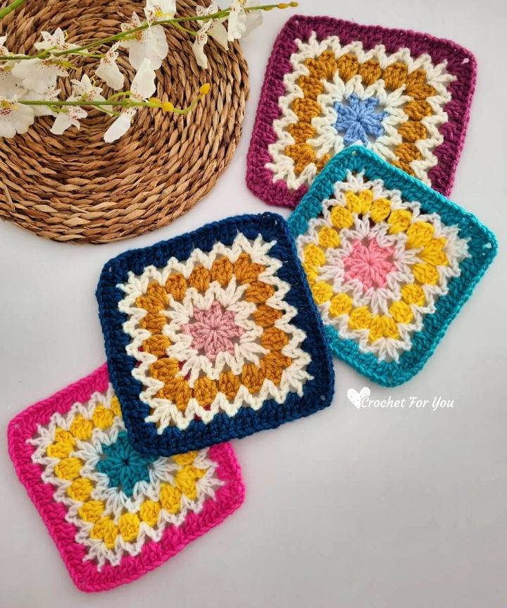 Cute Crochet Solstice Granny Square Pattern
