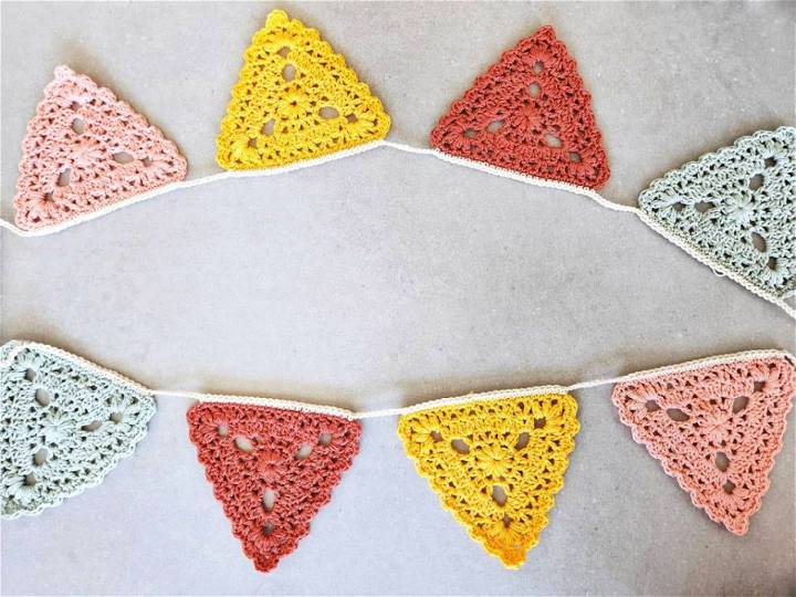 Easy Crochet Floral Triangle Garland Pattern