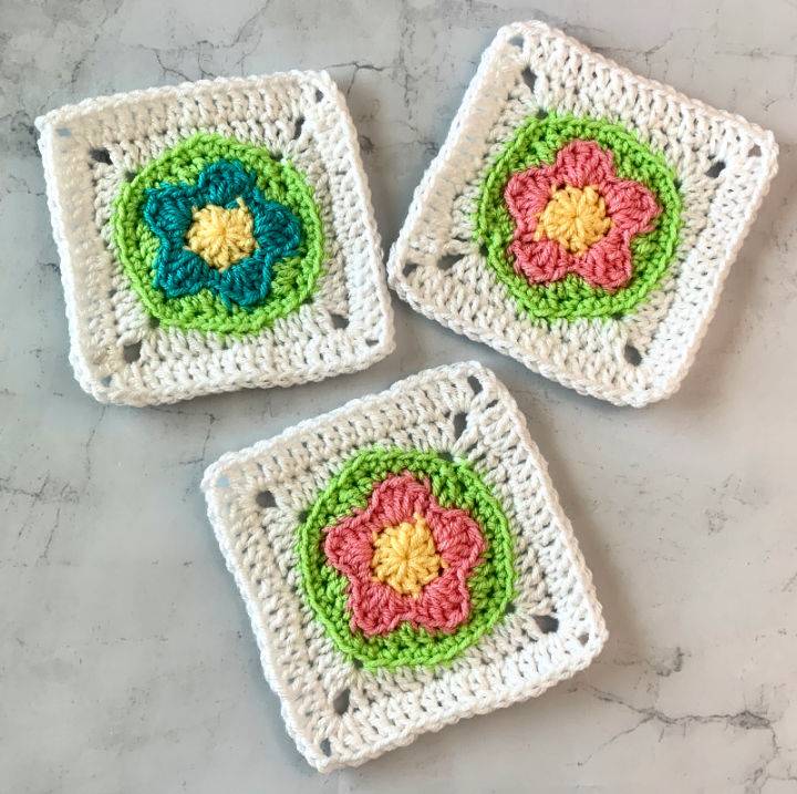 Fastest Crochet Flower Granny Squares Pattern
