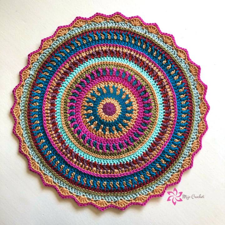 Free Crochet All Colors Mandala Pattern