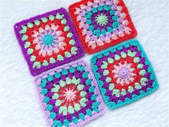 Free Crochet Pattern for Radiance Granny Square