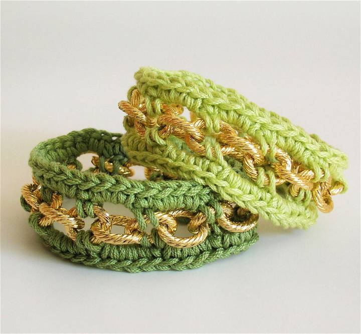 Gorgeous Crochet Bracelets With Chain Pattern