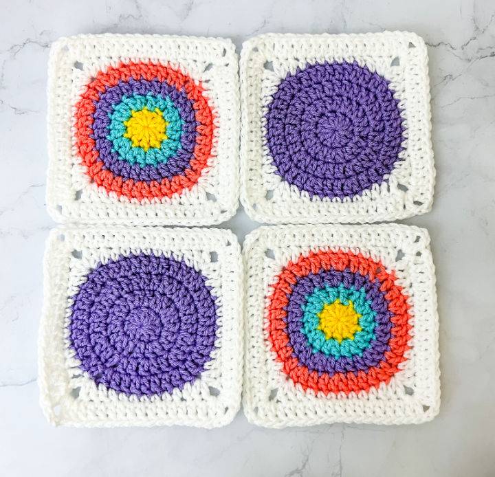 Gorgeous Crochet Circle Granny Squares Pattern