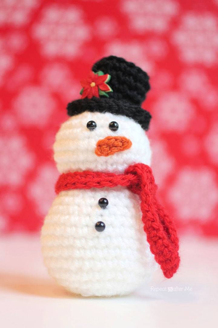 How to Crochet Snowman Free Pattern