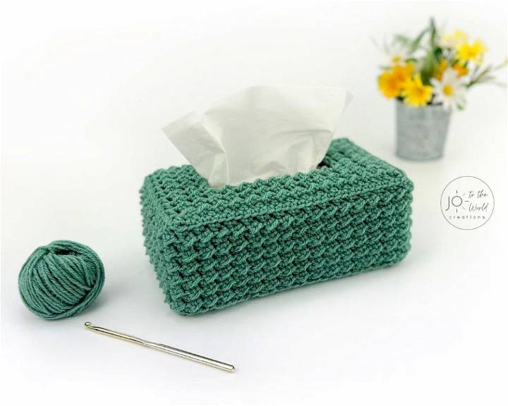 Modern Crochet Tissue Box Cover – Free Pattern