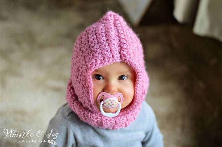 Quick and Easy Crochet Baby Hooded Cowl Pattern