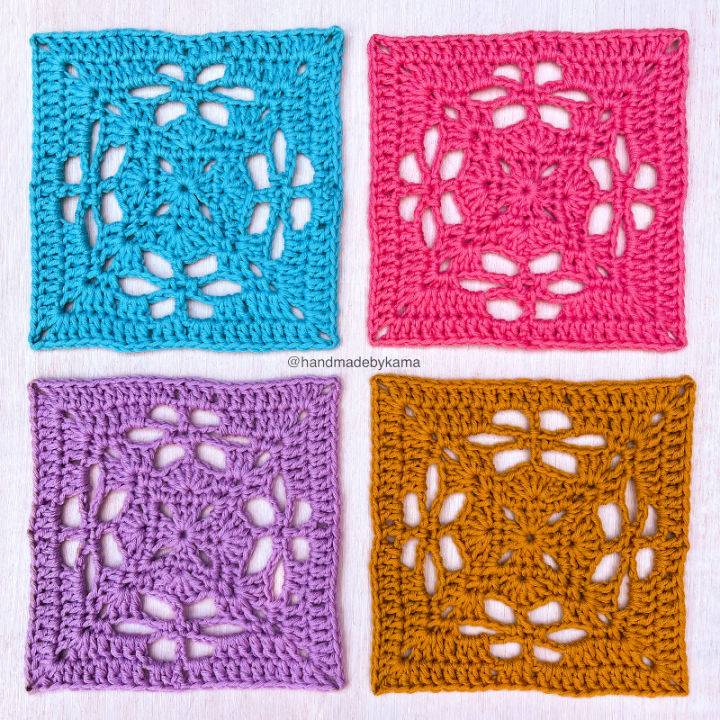 Quick and Easy Crochet Flower Pop Granny Square Pattern