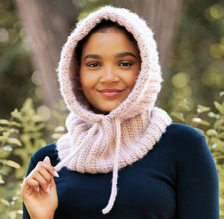 Crocheted Cozy Ribbed Hood - Free Pattern