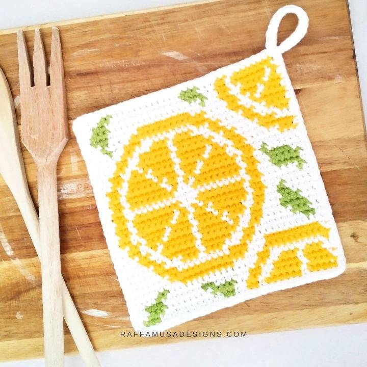 Adorable Crochet Citrus Fruits Potholder Idea