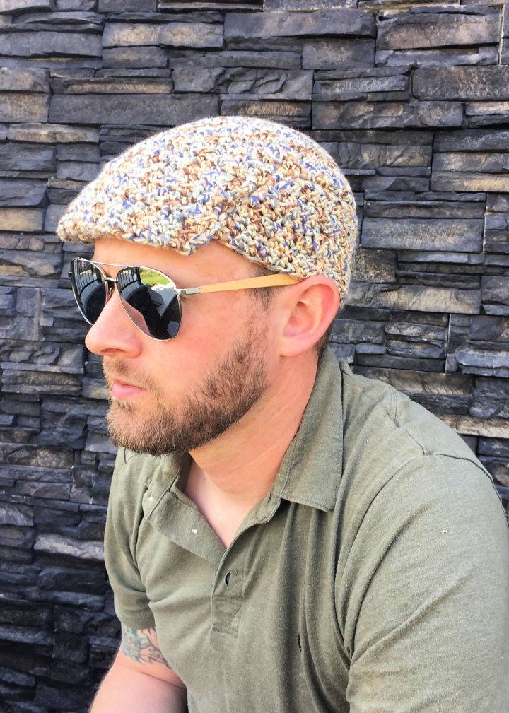 Adorable Crochet Men's Golf Cap Idea
