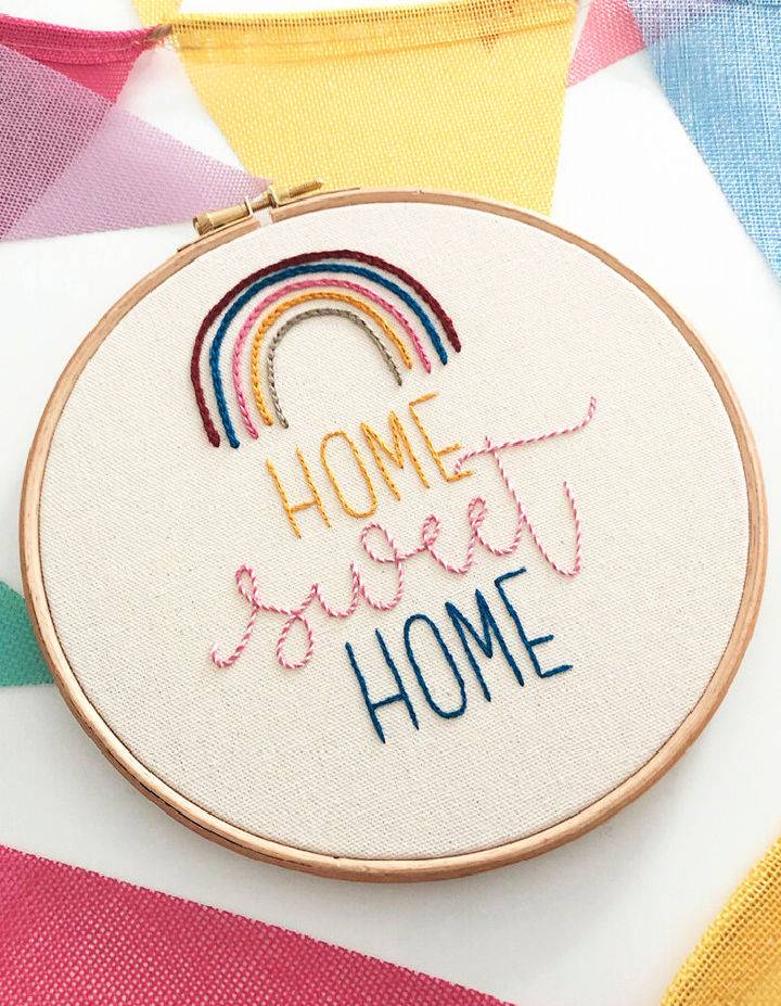Anchor Home Sweet Home Embroidery to Downloadable PDF
