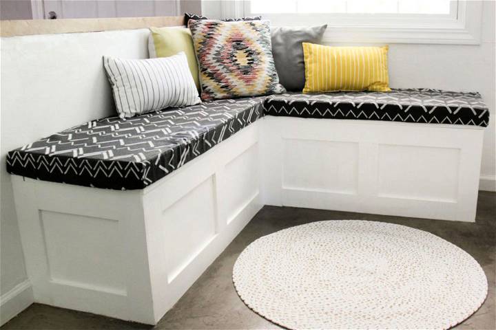 DIY Banquette Seating With Built-Ina Storage