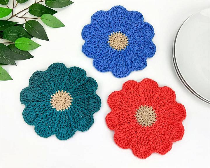 Beautiful Crochet Flower Dishcloth Pattern