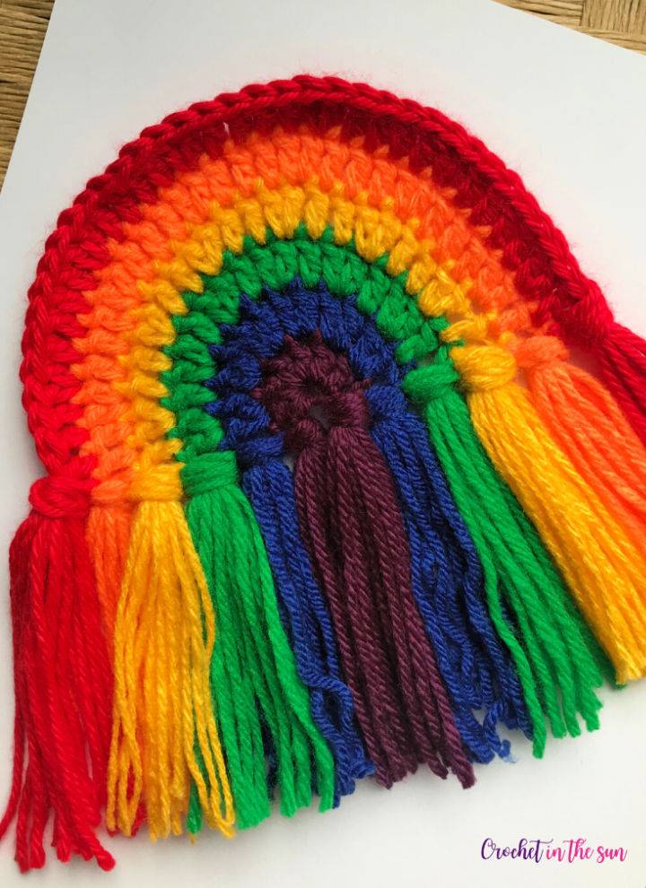 Beautiful Crochet Positive Vibes Rainbow Pattern
