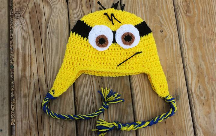 Beautiful Crochet Summer Minion Earflap Hat Pattern