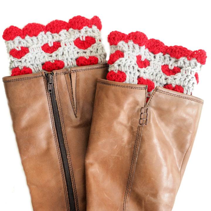 Beautiful Crochet Sweetheart Boot Cuffs Pattern